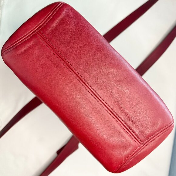 Coach Vintage Soho Waverly Buckle Bag 1999 Dominican Republic Brass & Red 4157 - Picture 8 of 16